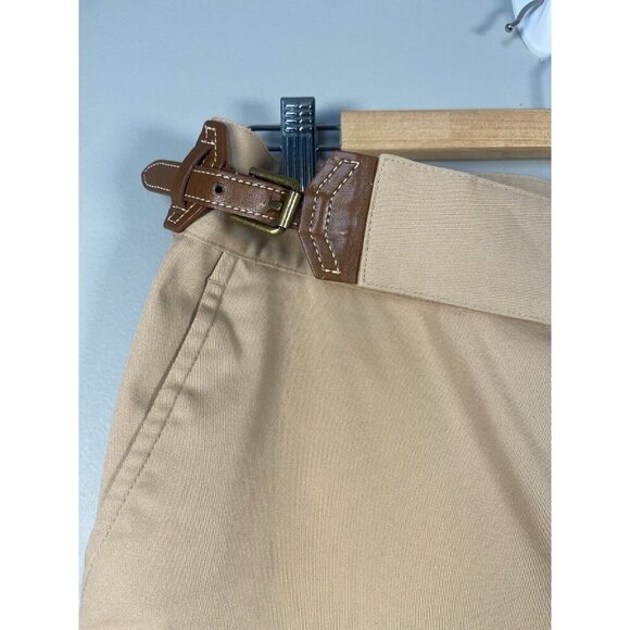Lauren Ralph Lauren Chino Pants With Side Buckle Women's Size 10 Khaki Beige Tan - Picture 2 of 14